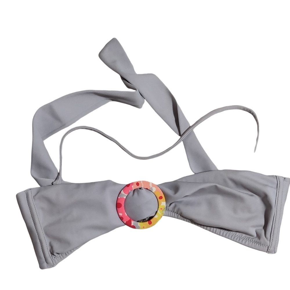 Victoria Secret small bandeau gray /orange